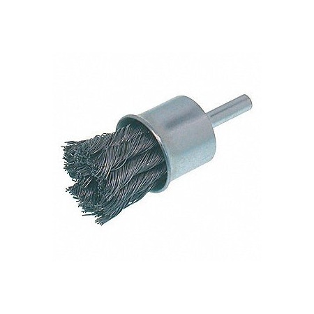 Osborn END BRUSH - CRIMPED WIRE 3/4 OD X .014 STEEL X 1/4 SHANK 99104